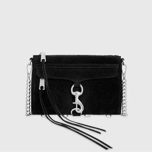NWT Rebecca Minkoff Mini MAC Black Suede Crossbody